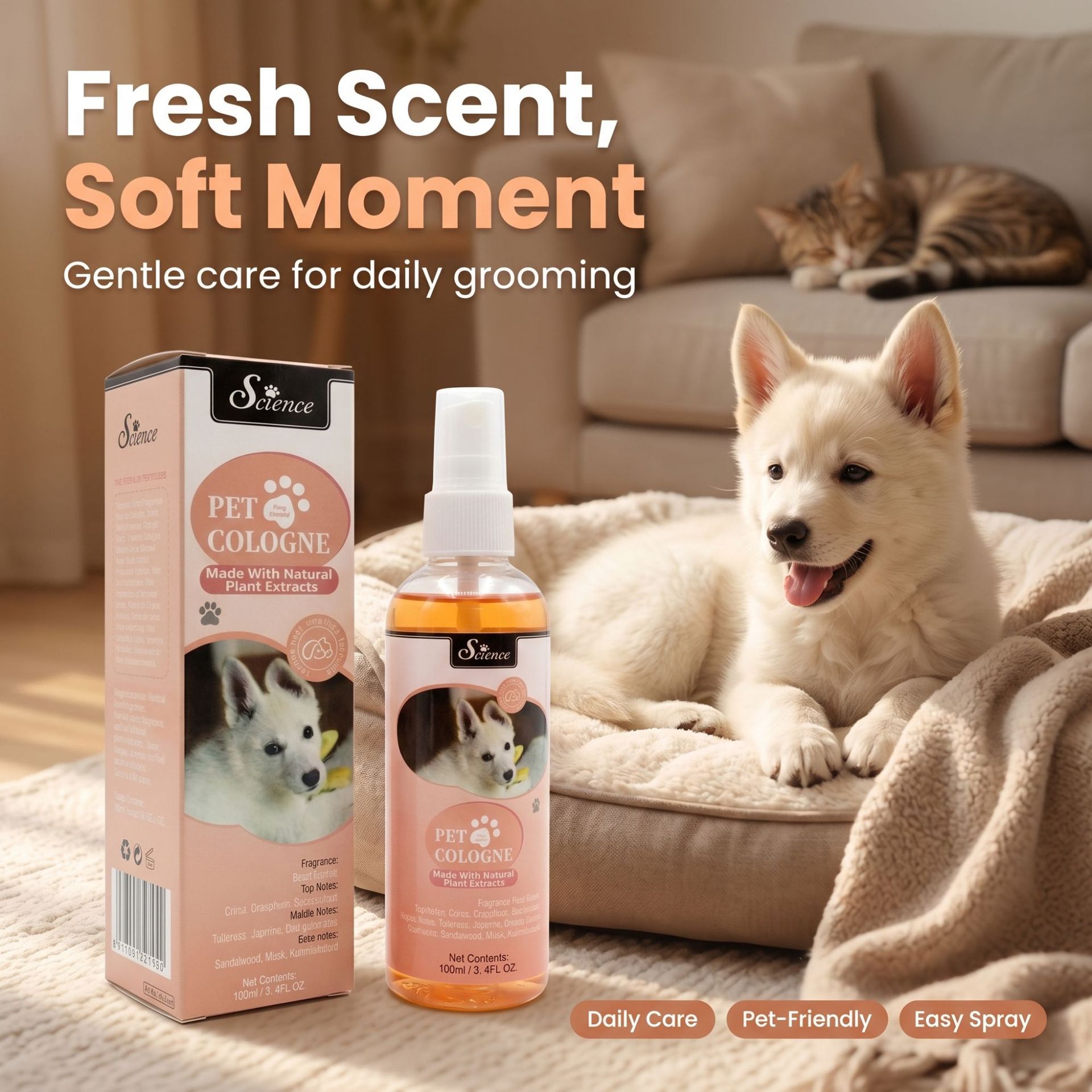Pet Cologne Spray - SES100mlPet Cologne Spray for Dogs &