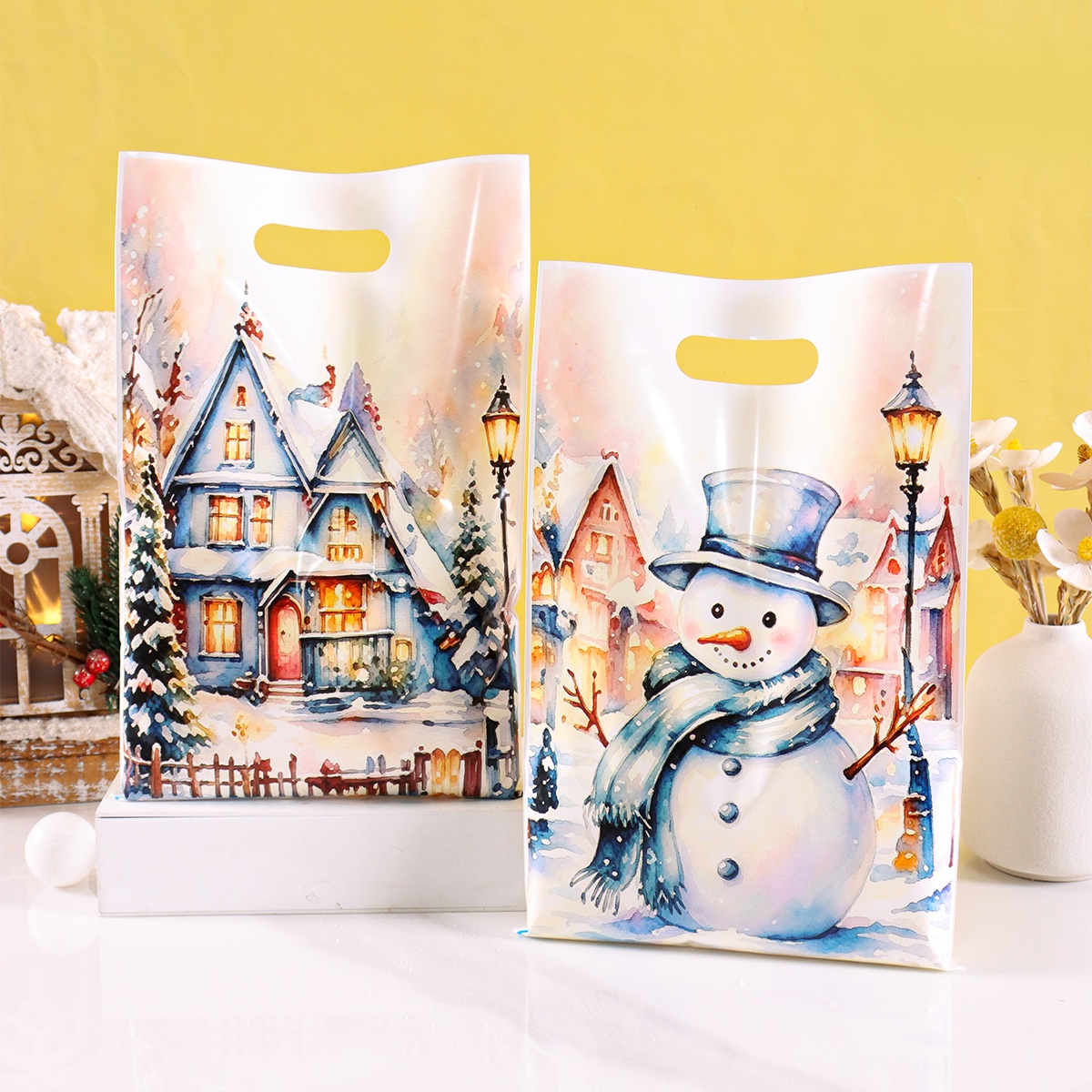 Pet Supplies Direct - 10/20/50pcs Merry Christmas Blue Gift Bag