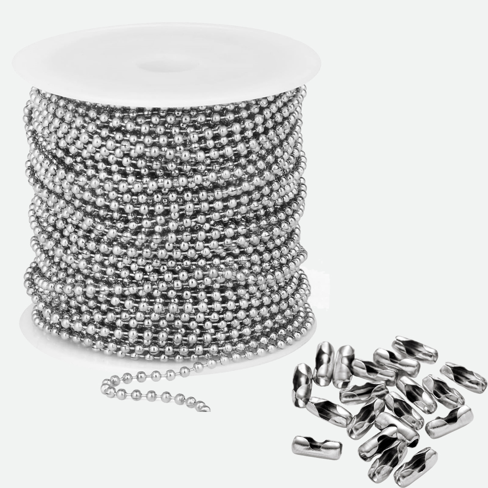 Pet Supplies Direct - 10m Stainless Steel Bead Ball Chains