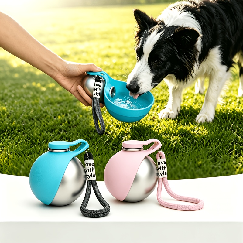 Pet Supplies Hours - Dog Water Bottle Stainless Steel 285ml