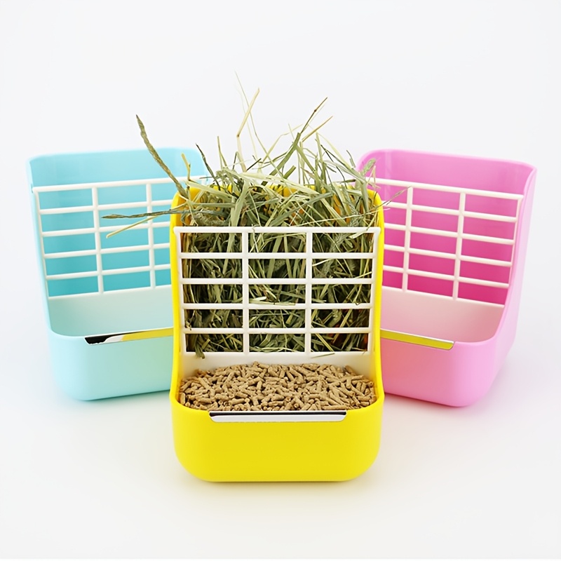 Pet Supplies Is Food - 2‑in‑1 Hay Food Feeder Bowl Cage