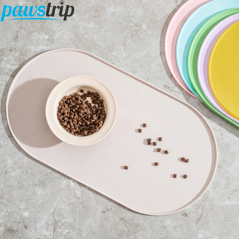 Pet Supplies Hours - 45.5x24.5cm Oval Pet Feeding Mat Silicone