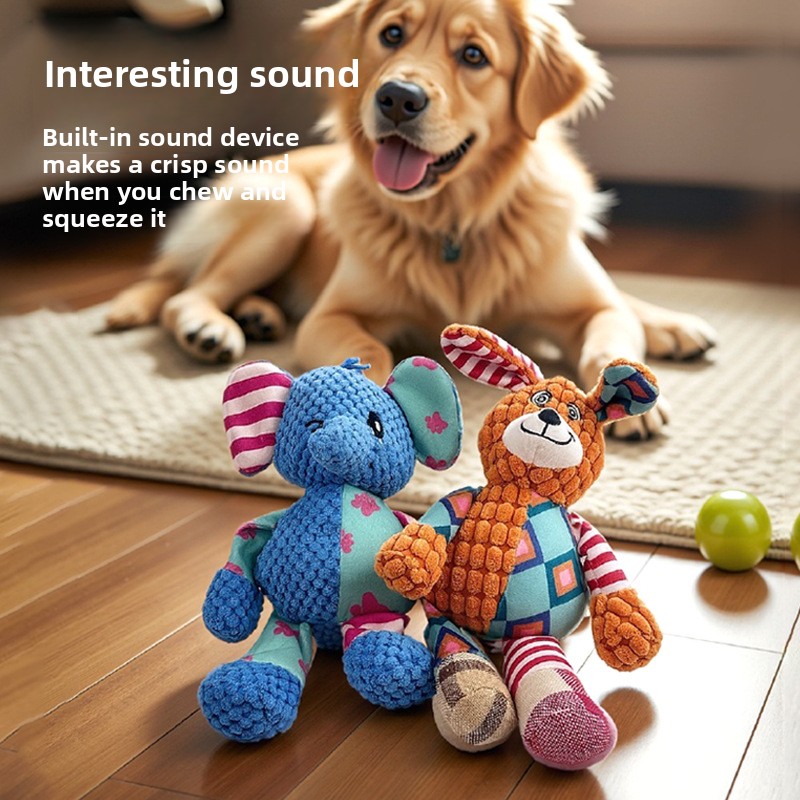 Cartoon Colorful Patchwork Plu - Pet Dental Chew Toy review and price