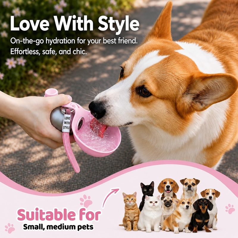 Dog Water Bottle Stainless Ste - Pet Supplies Hours review and price